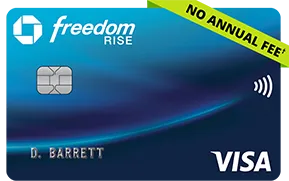 Chase Freedom Rise(Registered Trademark) credit card. NO ANNUAL FEE (dagger).