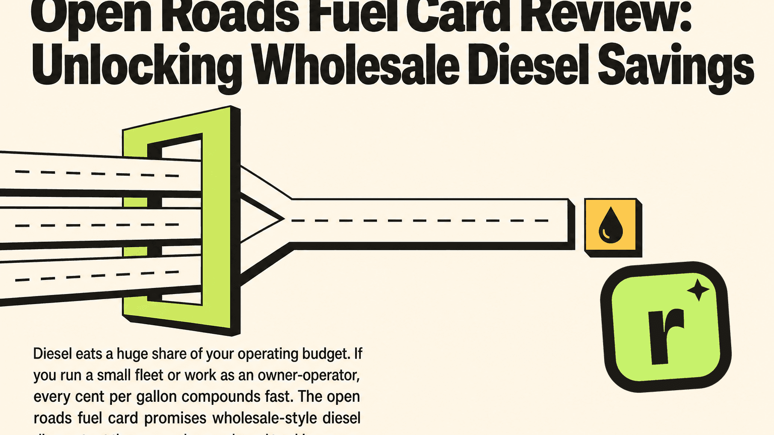 Open Roads Fuel Card Review: Unlocking Wholesale Diesel Savings